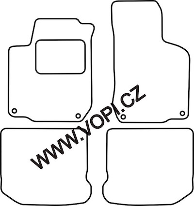 Textil-Autoteppiche Seat Toledo 1999 - 2004 Colorfit (4209)